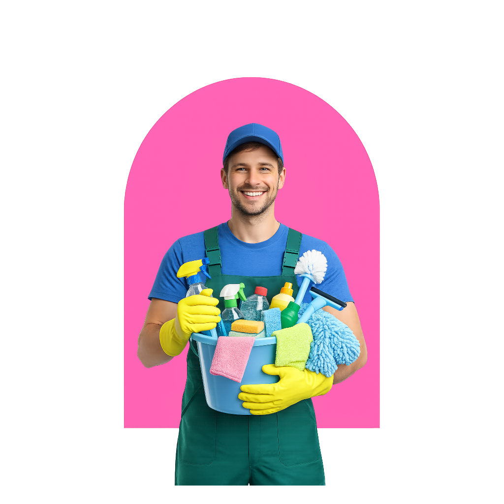 Handwerker mit Tablet